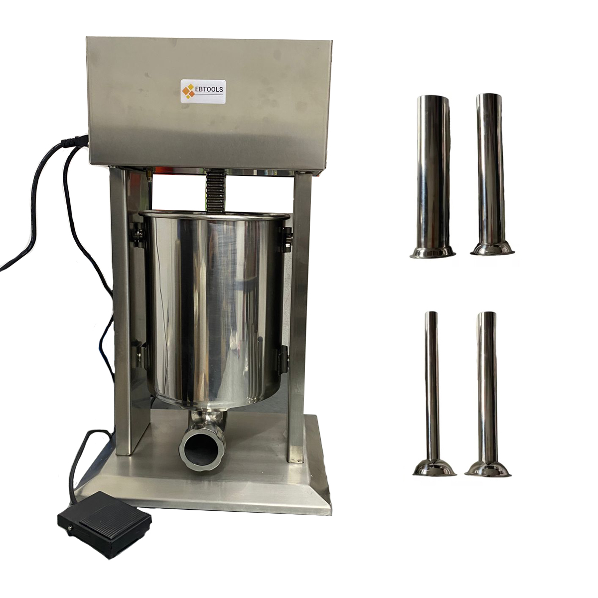 Embutidora Eléctrica 10litros Chorizos Salchichas Acero Inox