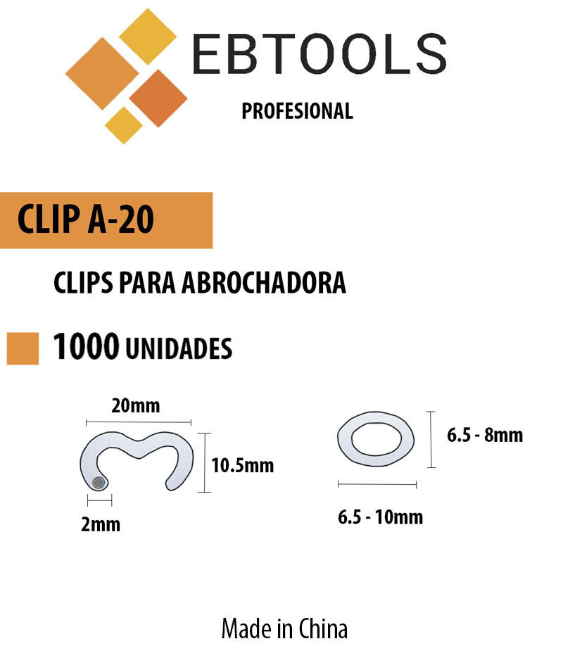 Clips Para Engrampadora A-20 Para Jaulas Y Concertinas