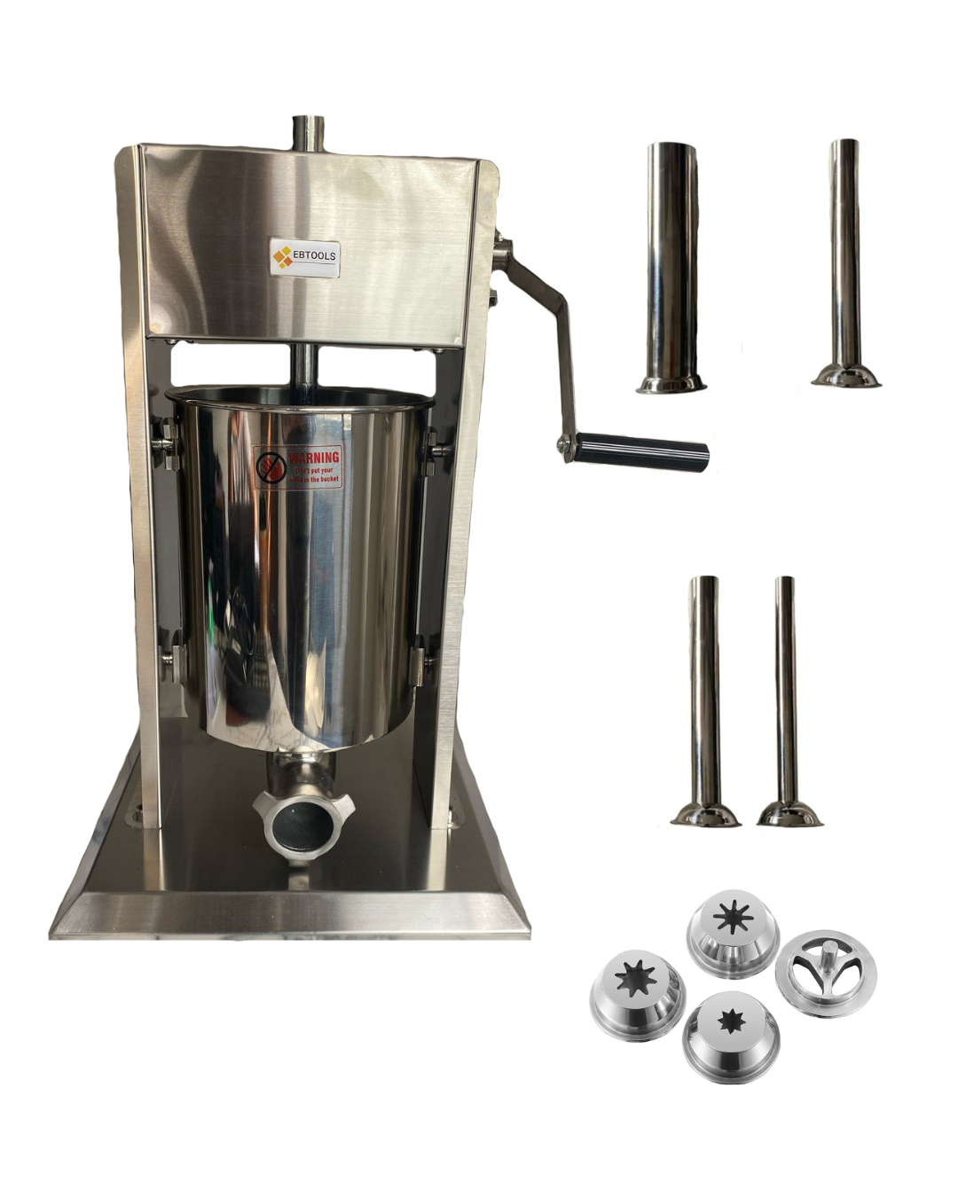 Embutidora Churros 10 L Vertical Con 4 Boquillas